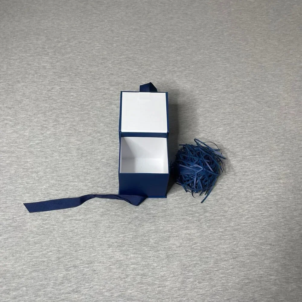Hallmark Solid Blue 4” x 5” Jewelry Necklace & Bracelet Gift Box